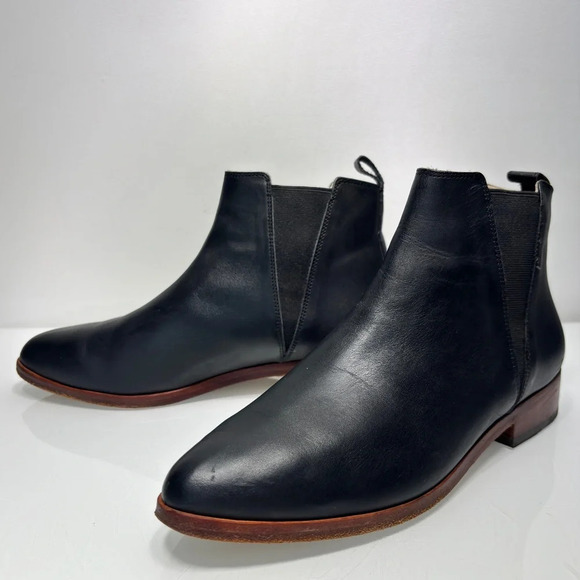 Nisolo Black Leather Eva Everyday Slip On Chelsea Ankle Boot Size 7 - Picture 7 of 13